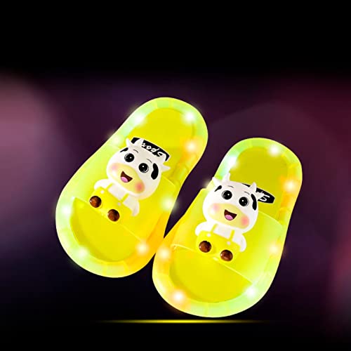 Toddler Girls Boys Light Up Slippers 2025 Summer Stylish Cute 𝐂artoon Animal Luminous Slides Kids Shoes Toddler Girls4