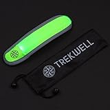 Trekwell LED Sports Safety Flashing Reflective Armband, High Visibility Gear (Luminous Green)