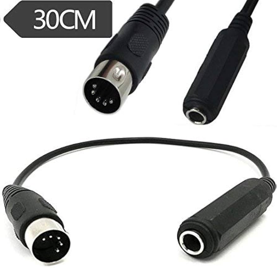 Amazon.co.jp: Rosebe MIDI ケーブル, DIN 5ピンオスから6.35mm (1/4