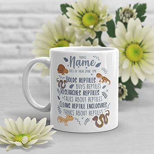 Personalized Reptile Coffee Mug, Cute Lizard Gift, Hognose Snake Lover, Funny Bearded Dragon Mug, Leopard Gecko Tortoise Ball Python, Custom mug - Ceramic Coffee Cup