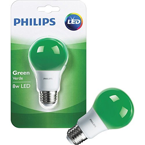 Philips 60 Watt Equivalent Green A19 Medium Base Led 8 Watt Equivalent Light Bulb #TOP4