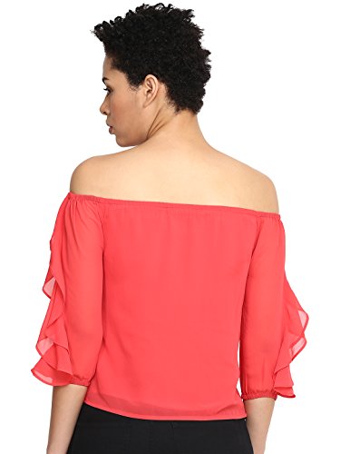 Image of Harpa Black Solid Blouse(GR5168-BLACK)