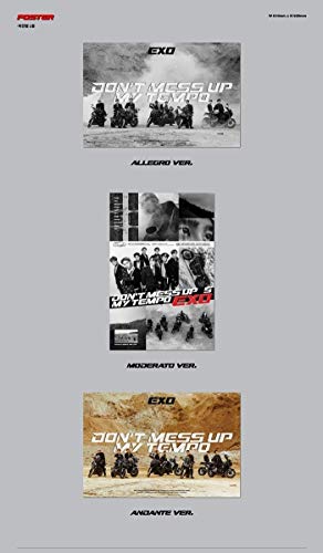 Exo 5th Album Don T Mess Up My Tempo Andante Version Cd Photocard Booklet Folded Poster Pre Order Benefit Extra Photocards Set Amazon Com Music