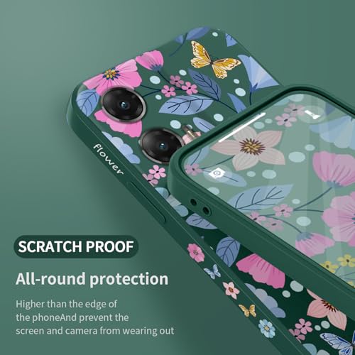 Coque Moto G Stylus 5G 2024 fleur verte en silicone fin chic