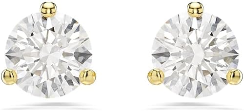 Swarovski Clous d'oreilles Solitaire, Taille ronde, Blanc…