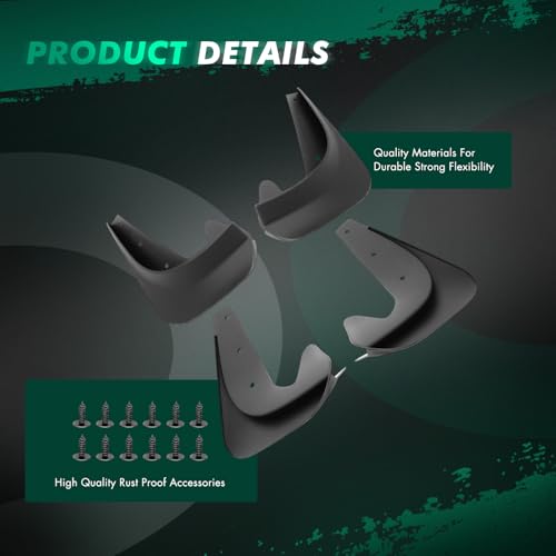 Image of SCITOO Set of US44580 329126115 4PCS Universal mud Flaps for for Toyota Front & Rear mud Flaps Splash Guard Set