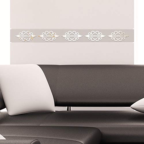 10Pièces 3D Diy Fleur Forme Acrylique Stickers Muraux Moderne Stickers DéCoration MosaïQue Miroir Effet Salon de miroir 3D Sticker autocollant Décoration...