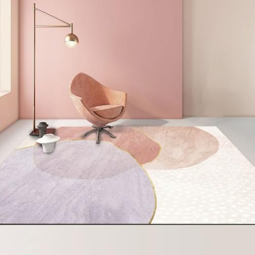Tapis de salon confortable violet 140x200cm moelleux - 2