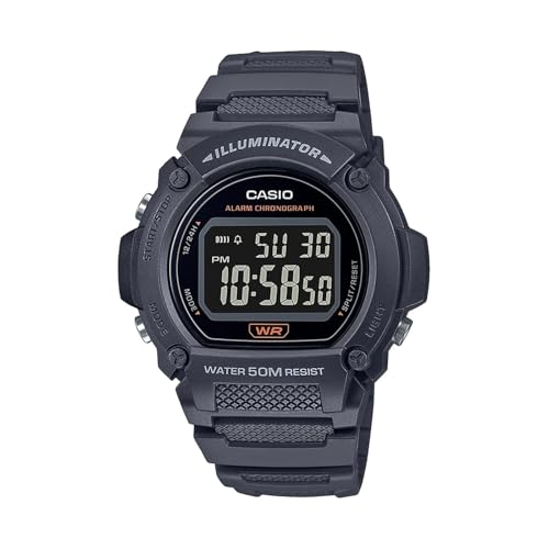 [AC] $17.96* | 47mm Casio Men's W219H Series Digital Watch (Gray) - image 1