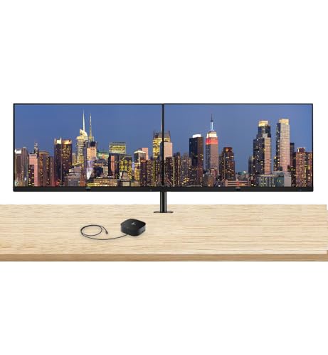 Image of HP Series 7 Pro 24-inch 724pf Full HD (1920 x 1080) LCD Monitor, 2-Pack - Low Blue Light, Daisy Chain, HDMI, DisplayPort, USB Hub Bundled with Desk Mount Dual Stand & USB-C Multiport G5 Dock