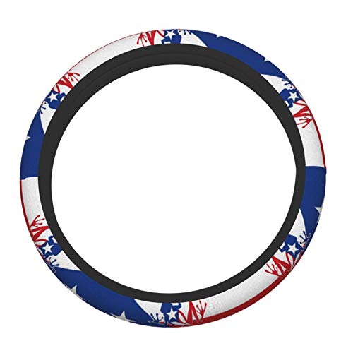 Steering Wheel Cover,Frog Coqui Puerto Rico Flag Car Steering Cover For Womenï¼ŒMen Automotive Steering Wheel Cover,Vehicle Steering Cover Protector,Anti Slip And Sweat Absorption Auto Car Wrap Cover