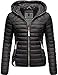 Navahoo Ich Bin Hübsch, Veste matelassée pour Dame mi-Saison Noir L