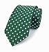 Men Hunter Green Polka Dot Silk Tie St. Patrick's Day Self Cravat Fashion Business Attire