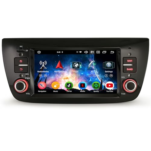 Erisin 8-Núcleo 4GB+64GB Android 14 Radio Coche Bluetooth para Fiat Doblo 263 Opel Combo Tour D Estéreo Soporte GPS Navegador CarPlay Android Auto Dab+ WiFi 4G DSP USB OBD2 FM RDS TDT