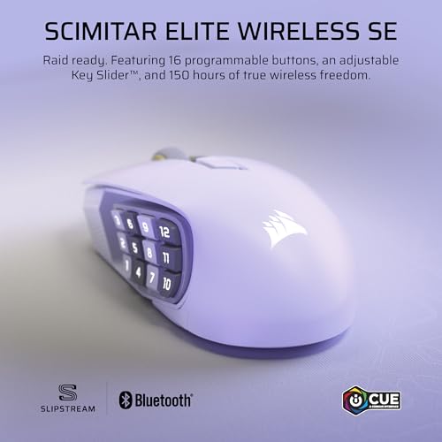 Corsair Scimitar Elite Wireless SE MMO MOBA PC Gaming Mouse – White - image 2