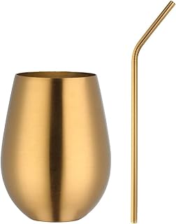 500 ml Cerveza de acero inoxidable Copa de vino Rose Gold Cerveza Cerveza Copa de cóctel Copa de leche Taza de bebida de metal para barra de barra de barra(3-Pack)