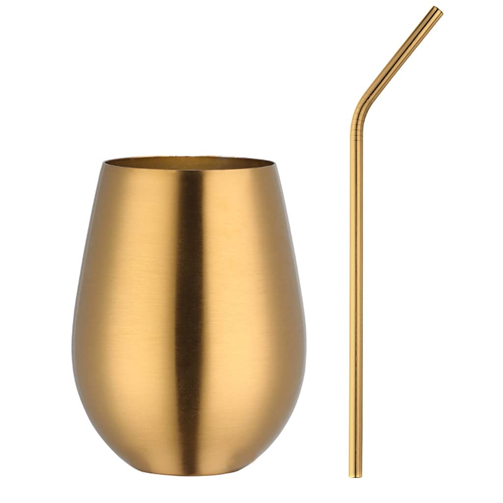 DJFKDYHPE 500ml Stainless Steel Beer Wine Cup Rose Gold Beer Tumbler Cocktail Juice Milk Cup Metal Drinking Mug