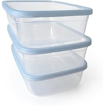 Kapakl  Saklama Kab  3'l  Set, 3000 ml Her Biri,  effaf, BPA  ermez, Hava Ge irmez,  stiflenebilir