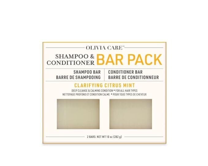OLIVIA CARE Shampoo & Conditioner Hair Bar Pack Citrus