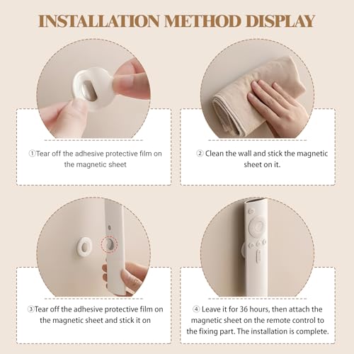 Aieoco 6 Stück Magnetischer Fernbedienung Halterung, Weiß Wandhalterung Fernbedienung, Stark Klebender Wandhalterung fur TV/Klimaanlagen/Ventilator, Magnetische Fernbedienungshalter für Zuhause, Büro