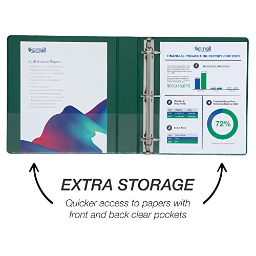 Samsill Durable 1.5 inch 3 Ring Binder, D Ring Binder, 100% Recycled Chipboard, Basic Assortment, 12 Pack by Samsill - Image 4