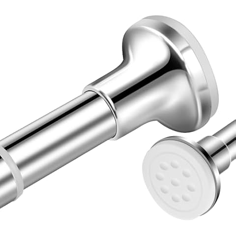 Brushed Nickel Non-Slip Shower Curtain Rod Cover