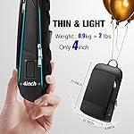 BOPai Slim Laptop Thin Business Backpack with Bottle Holder USB Charging Professional for Men Notebook Work Office Anti Theft Smart Computer 15-15.6 inch Back pack Light Black - Image 2