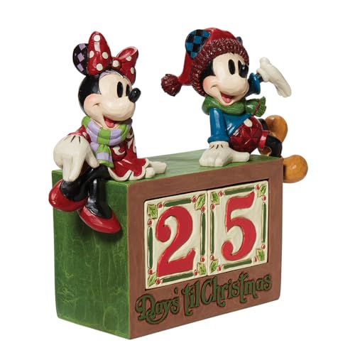 Marre des calendriers jetables ? Mickey et Minnie bloc compte à rebours en résine durable - 5