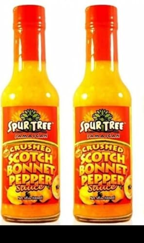 Spur Tree Jamaican Crushed Scotch Bonnet Pepper Sauce, 148ml, Pack of 2