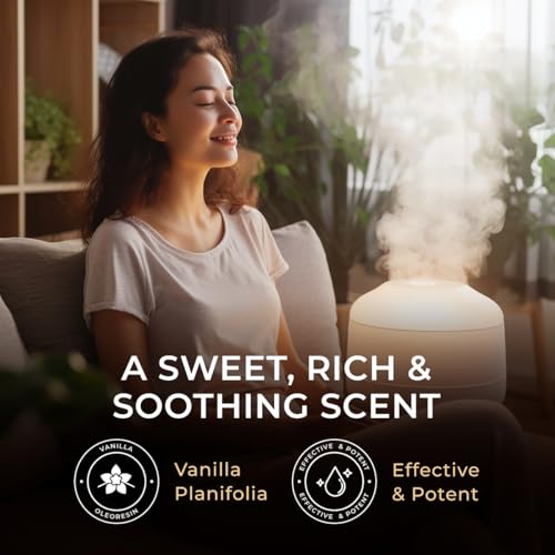 Image of 100% Pure Vanilla Essential Oil - 0.34 Fl Oz - Vanilla Oil for Hair, Skin, Diffuser, Aromatherapy & DIY Candle Making Scent
