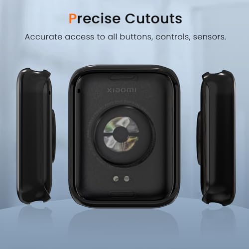 ivoler 3 Stücke Hülle mit Schutzfolie für Xiaomi Smart Band 9 Pro (Nicht für Xiaomi Smart Band 9), Vollständige Abdeckung Stoßfest Schutzhülle Dünne Weiche TPU Displayschutz Case, 2 Klar + 1 Schwarz