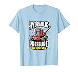Hydraulic Pressure Soul Powered Mechanic Design T-Shirt, Men, Baby Blue, Medium