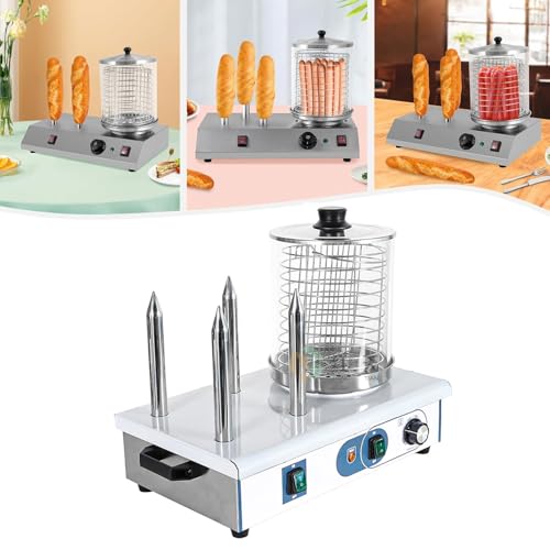 UMJIGF Hot Dog Steamer Sausage Grill Cooker, Professional Electric Hot Dog Warmer with Portable Handle, Bun Warmer Machine,