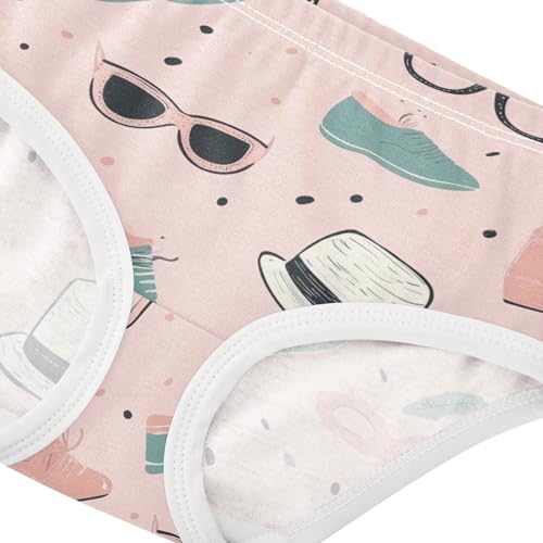 Wusikd Cute Girls' Underwear Cotton Pink Girls Briefs Soft Toddler Underwear 2T4