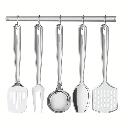 Tramontina 66815700 Jogo de Utensílios Aço Inox com 5 Peças, Prata