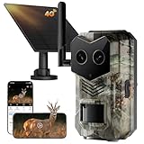 SYCAMTC Trail Camera, 4G Cellular Dual Lens Trail Cameras 2.7K, 0.2s Fast Trigger Speed, Game Camera with Full Color Night Vision, No Glow IR, Motion Detection, No WiFi Needed, IP 65 Waterproof