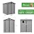 6x6 FT Plastic Outdoor Storage Shed, Easy Assembly Resin Shed with Floor Lockable Shed with Double Doors for Your Backyard Garden Patio Lawn