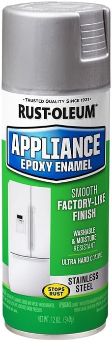 Rust-Oleum Brands 7887830 - Paquete de 6 unidades de 12 onzas en aerosol epoxi para electrodomésticos especiales de acero inoxidable
