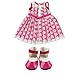 Abiti da 18 pollici Doll Abbigliamento fatto a mano Abito vestito con scarpe Costume per bambole per bambole da 18 pollici 1 Set