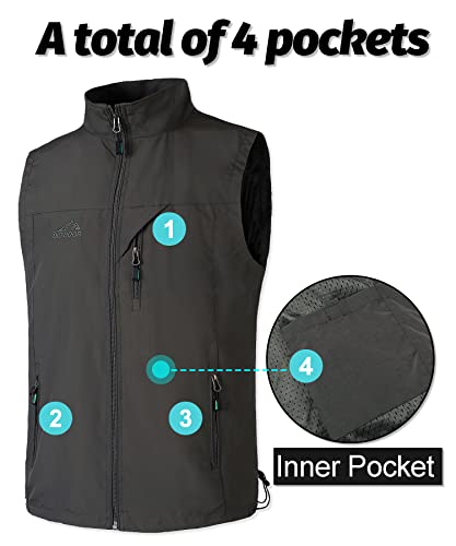 Men's Outdoor Quick Dry Fishing Vest Breathable Outwear Gilet Sleeveless Lightweight Photo Vest2