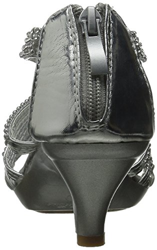 Shoe Dezigns Angel 41K Little Girls Rhinestone Heel Platform Dress Sandals Silver3