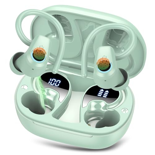 Auriculares Inalámbricos Deportivos, 50h Auriculares Bluetooth 5.3 Con 4 Enc Cancelacion Ruido Mic, Estéreo Pantalla Led Cascos Inalambricos, Ip7 Impermeable In-Ear Auriculares Ultraligero, Verde Auriculares Inalámbricos Deportivos, 50h Auriculares Bluetooth 5.3 Con 4 Enc Cancelacion Ruido Mic, Estéreo Pantalla Led Cascos Inalambricos, Ip7 Impermeable In-Ear Auriculares Ultraligero, Verde