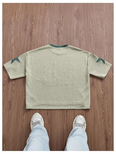 SHENHE Men's Oversized Jersey Football Star Number Graphic Print Short Sleeve Baggy Knit Jersey Tops2