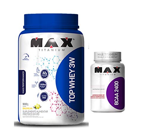 TOP WHEY 3W Max Titanium BCAA (Baunilha)