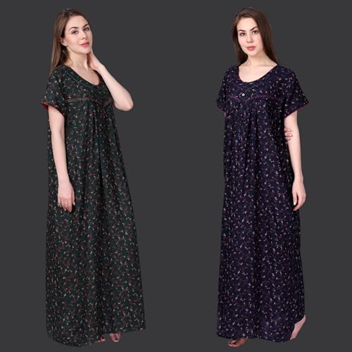 Image of Women's Alpine Floral Print Maxi Night Gown