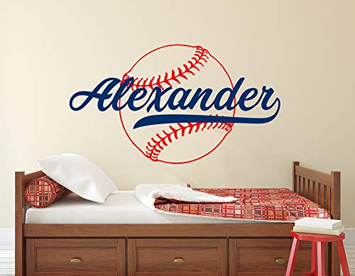 Vinilo Decorativo Personalizado Nombre Béisbol 32x18 pulg