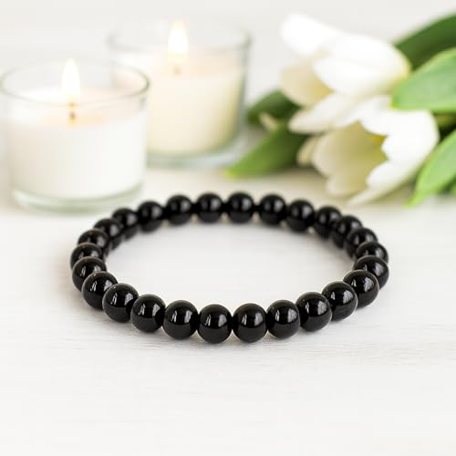 Natural Stone Healing Bracelet – 8mm Beaded Stretch Crystal Jewelry for Men & Women – Calming & Chakra Energy2