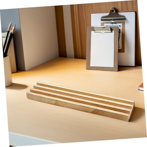 Soporte de fichas de dominó de madera con base antideslizante miniatura 4