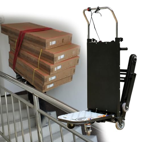 Carretilla eléctrica para escaleras con ruedas de goma miniatura 1