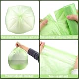 TXXATX 200 sztuk kompostowalna torba na śmieci 10 l, kompostowalna torba 10 l, worki na śmieci 45 x 50 cm, do łazienki, kuchni, biura, ogrodu, żywności, zwierząt, odpadów
